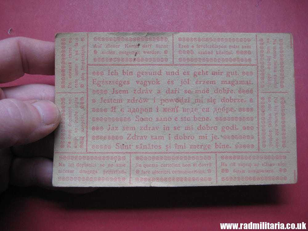 & WW1 original 1st POSTCARD send from POW Camp to family - 3.10.1917 K.u.K. Feldpostamt - Image 7