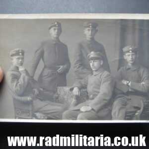 & WW1 original PHOTO with German soldier's - SKULL BADGES on the caps, Freikorps "ENGELHARDT 1919" - Genuine !