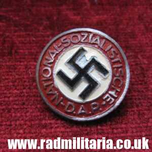 & WW2 German late war NSDAP membership BADGE marked: RZM M1/146 (Wien) rare maker.