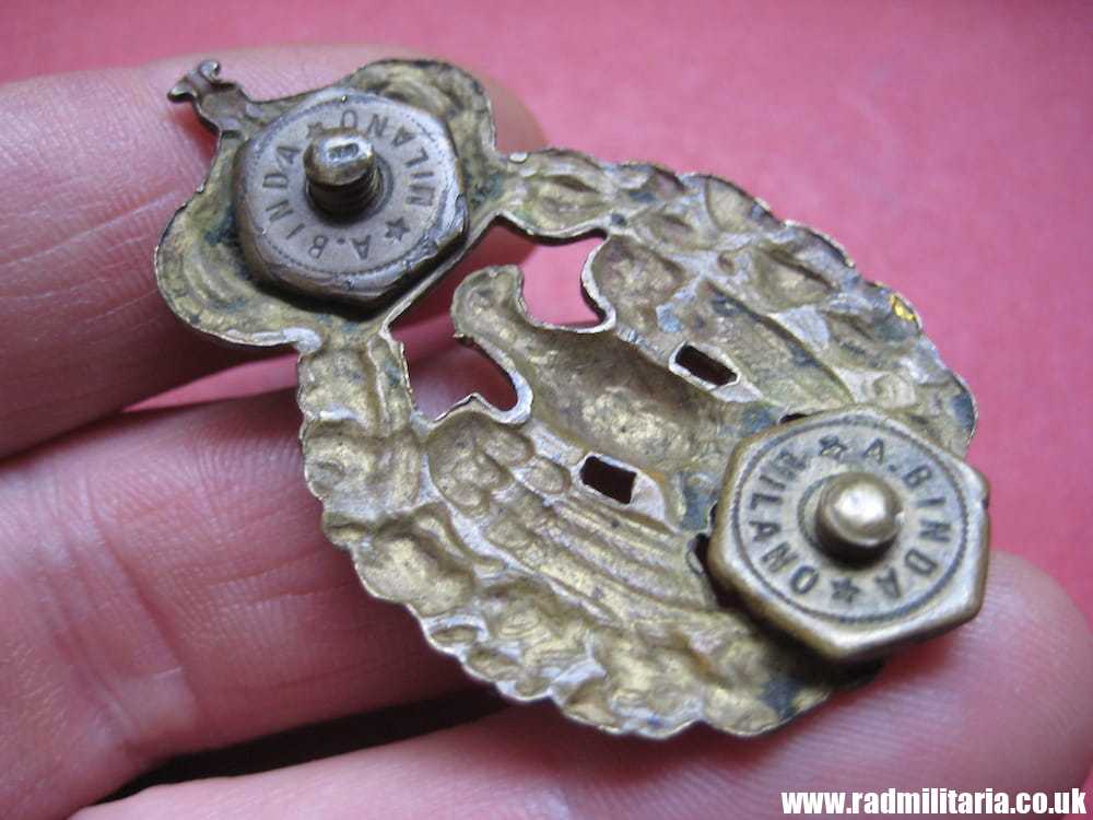 & WW2 original ITALIAN BADGE - Army Regina Aeronautica officers badge, maker: A. Binda Milano - Image 4