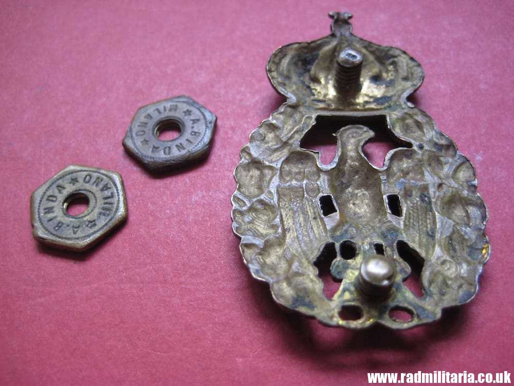 & WW2 original ITALIAN BADGE - Army Regina Aeronautica officers badge, maker: A. Binda Milano - Image 8