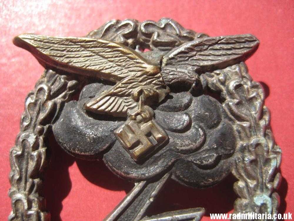 & WW2 original German LUFTWAFFE BADGE - Ground Assault Badge (Erdkampfabzeichen) metal detecting. - Image 3