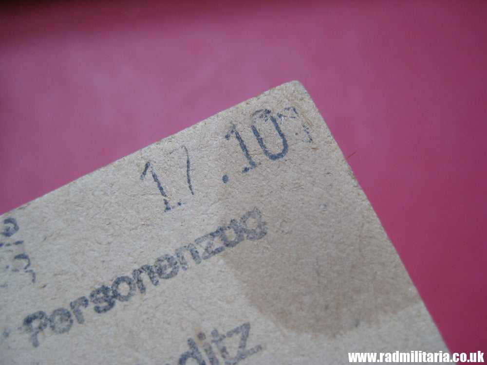 & WW2 German TRAIN TICKET Personenzug DIEDITZ - AUSCHWITZ. 17.10.1944 - 100% genuine. RARE !! - Image 7