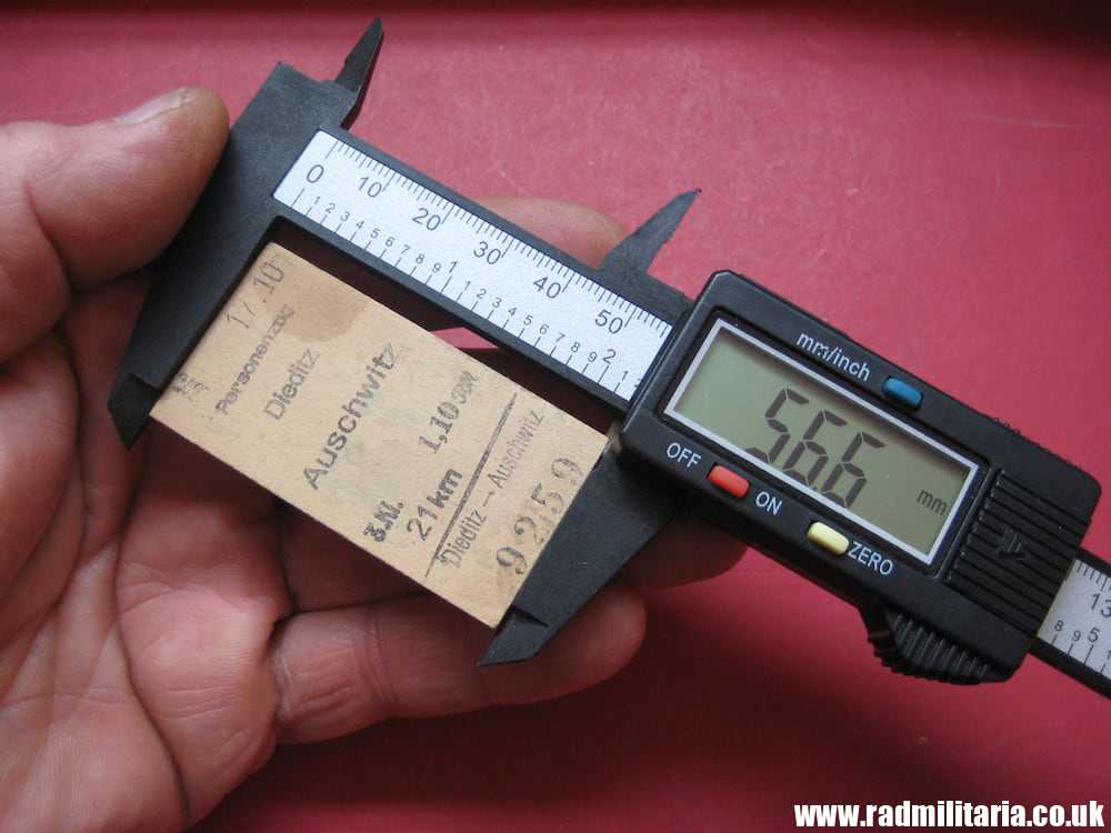 & WW2 German TRAIN TICKET Personenzug DIEDITZ - AUSCHWITZ. 17.10.1944 - 100% genuine. RARE !! - Image 9