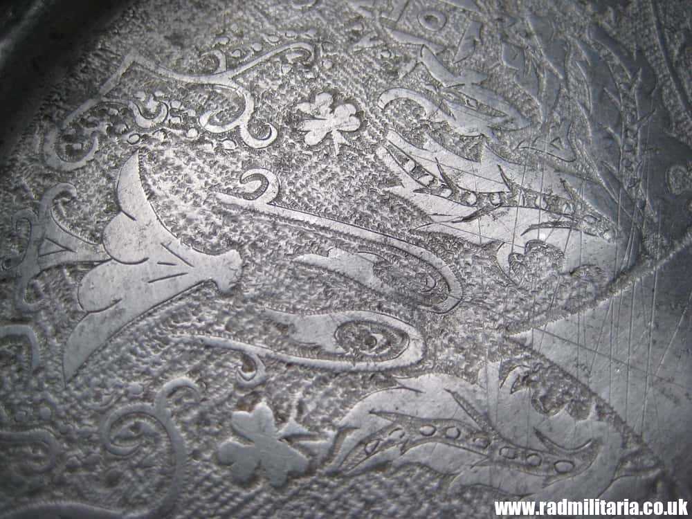 & WW2 original British TRENCH ART - LEICESTERSHIRE REGIMENT made 26.7.1942 in a Japanese POW Camp. - Image 7