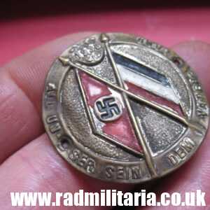 & early Nazi German PROPAGANDA BADGE/PLAQUE: 1933 All Unser Sein Dem Vaterland - genuine.