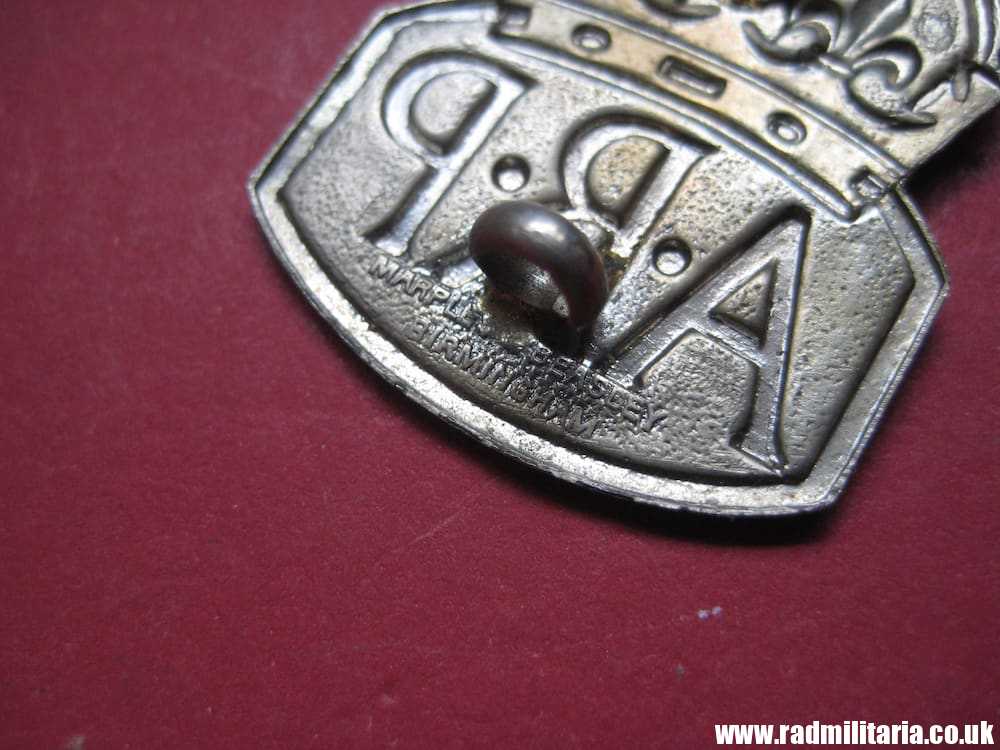 & WW2 British ARP original BADGE for women with maker marks: Marple & Beasley Birmingham. - Image 4
