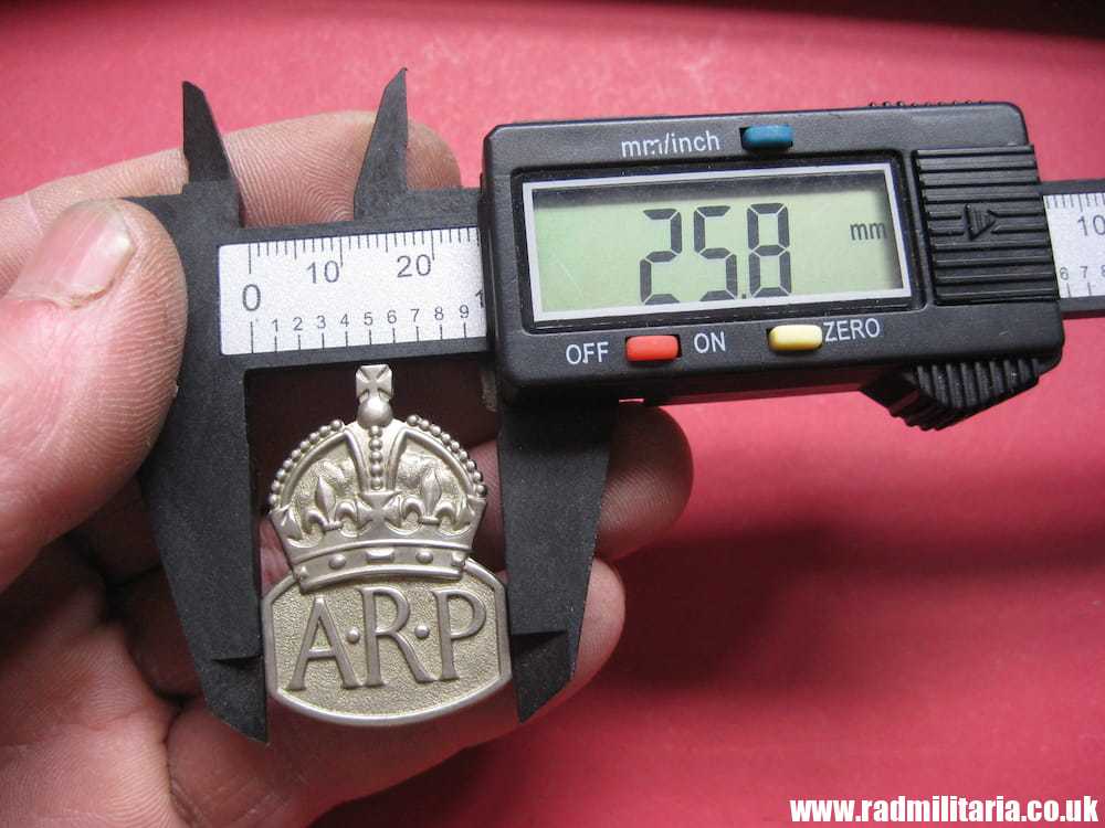 & WW2 British ARP original BADGE for men with maker marks: Marple & Beasley Birmingham. - Image 6