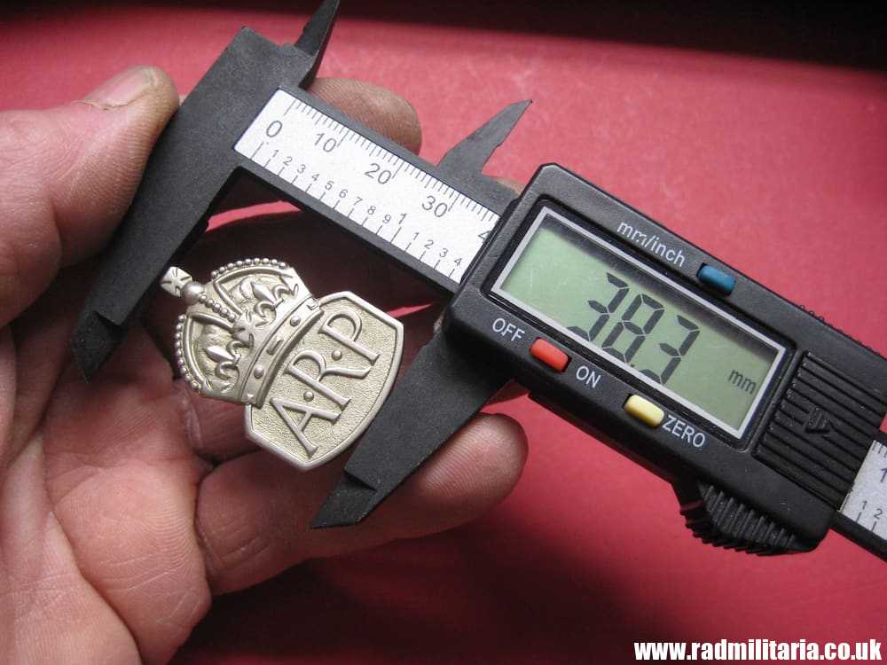 & WW2 British ARP original BADGE for men with maker marks: Marple & Beasley Birmingham. - Image 8