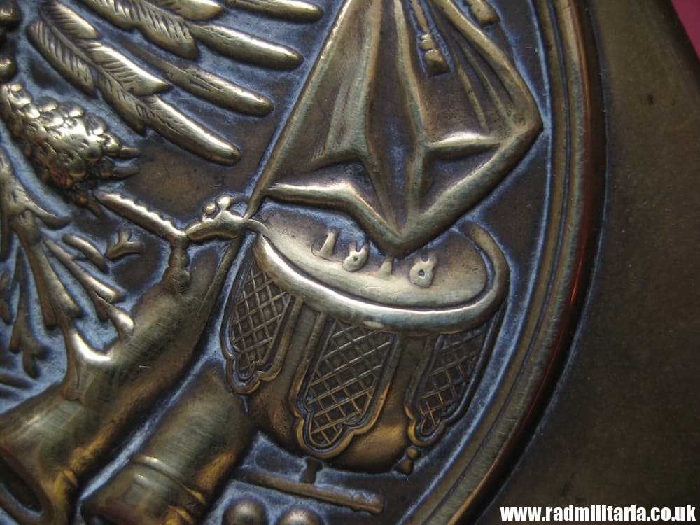 & original WW1 German BRASS cigarette CASE with eagle and dates 1914 - 1918 - Genuine ! - Image 9