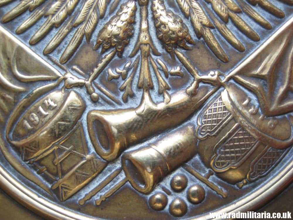 & original WW1 German BRASS cigarette CASE with eagle and dates 1914 - 1918 - Genuine ! - Image 10