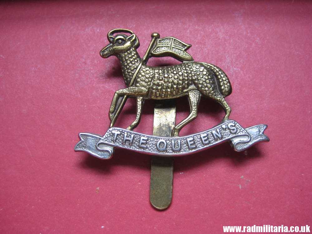 SOLD & WW1 British Regimental badge - CAP BADGE: Queens West Surrey, Queens Royal West Surrey (Queen's)..****.. - Image 2