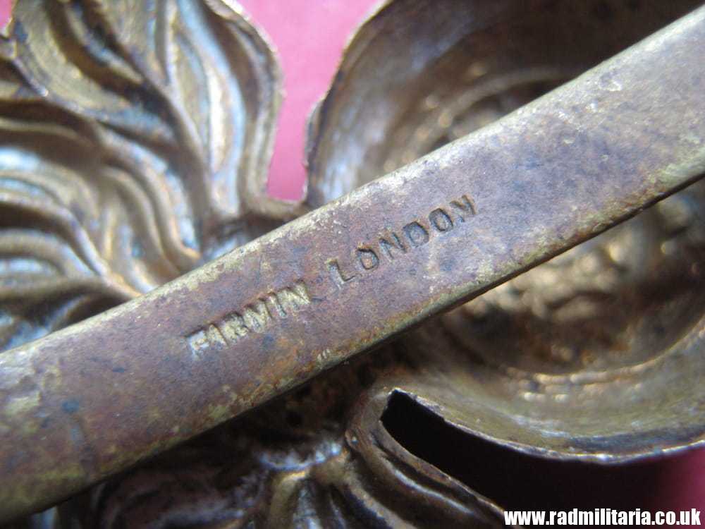 & WW1 British CAP BADGE: Royal London Fusiliers Regiment Cap Badge - FIRMIN LONDON - Image 5