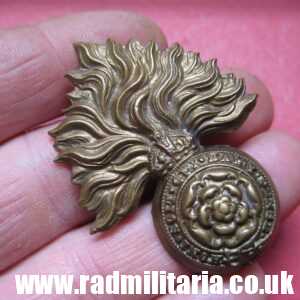 & WW1 British bronze BADGE: Royal London Fusiliers Regiment BROCHE made from Cap Badge.