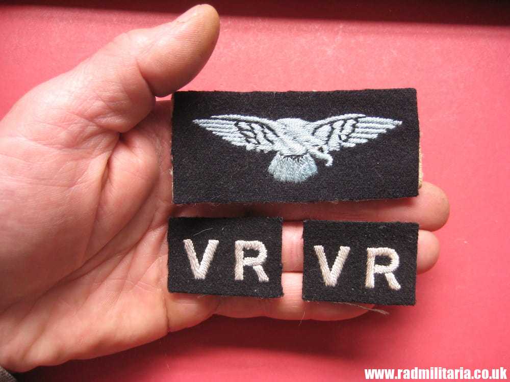 & WW2 Royal Air Force PATCHES - Set of 3: RAF Eagle & VR original patches.
