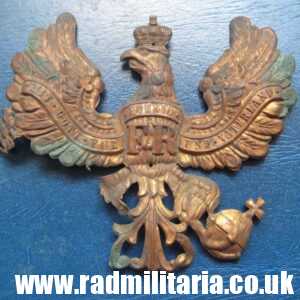 & WW1 original German pickelhaube EAGLE CAP BADGE poor condition, as found