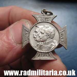 & original WW1 German patriotic CROSS - Gott Mit Uns 1914, very good condition