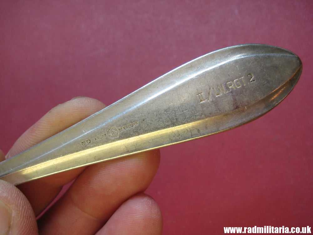 SOLD & WW2 German Luftwaffe SPOON - II/LN.RGT.2 original 3rd Reich Cutlery, Battle of Britain, rare...**.. - Image 7