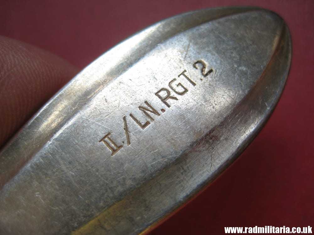 SOLD & WW2 German Luftwaffe SPOON - II/LN.RGT.2 original 3rd Reich Cutlery, Battle of Britain, rare...**.. - Image 2
