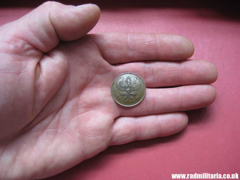 & WW1 German Army brass MILITARY BUTTON with eagle, German soldiers tunic button. - Image 5