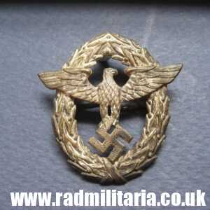 & WW2 original German EAGLE BADGE - cap badge in good used condition.