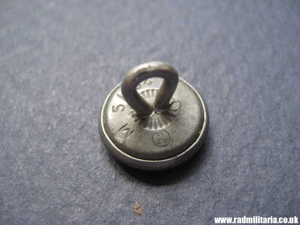 & WW2 German Wehrmacht FIELD CAP BUTTON marked: RZM M5/164 small size. - Image 8