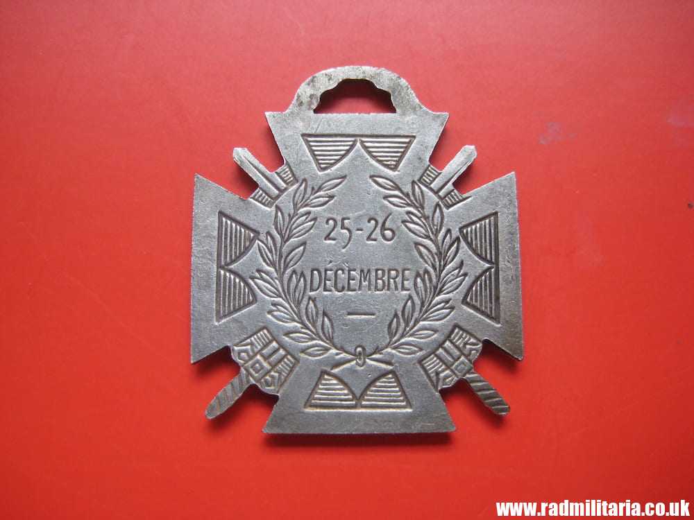 & WW1 original French CROSS BADGE with date 25-26.12.1915 JOURNEE DU POILU - genuine. - Image 8