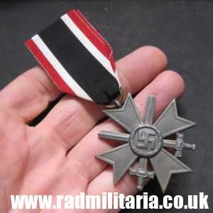 & WW2 original German War Merit Cross 2nd Class - KVK Kriegsverdienstkreuz 2. Klasse, maker: "64".