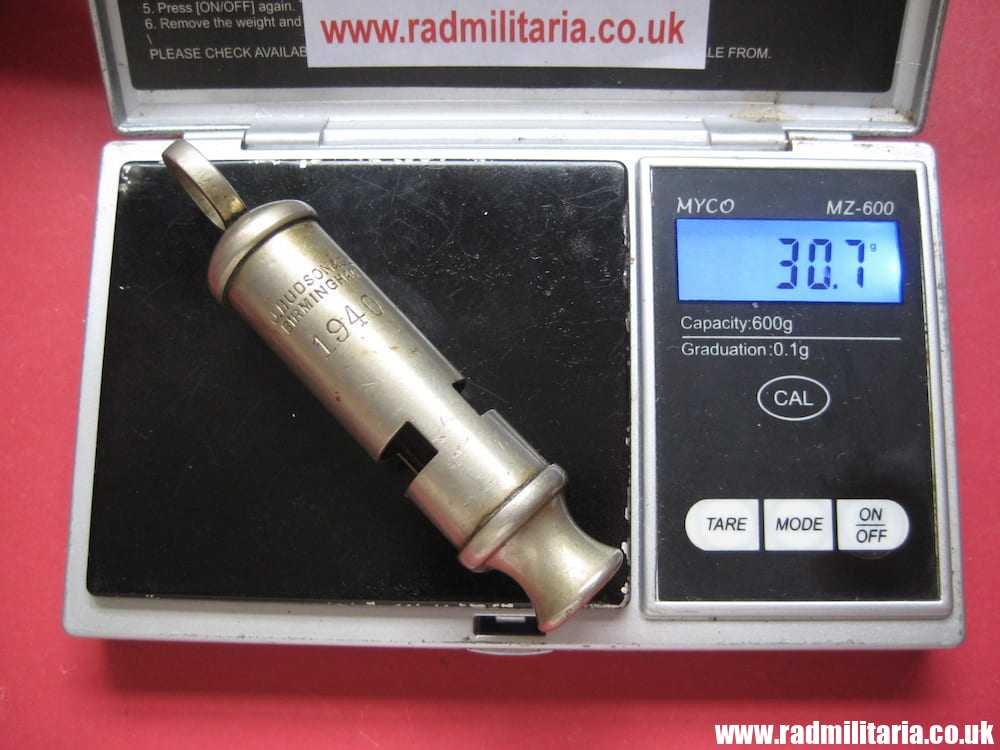 & WW2 original British MILITARY WHISTLE with date 1940 maker: J. HUDSON Birmingham. - Image 12