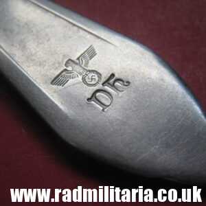 SOLD& WW2 genuine German FORK marked: DH - NIKORA B.H., stainless steel - 3RD REICH CUTLERY rare...*..