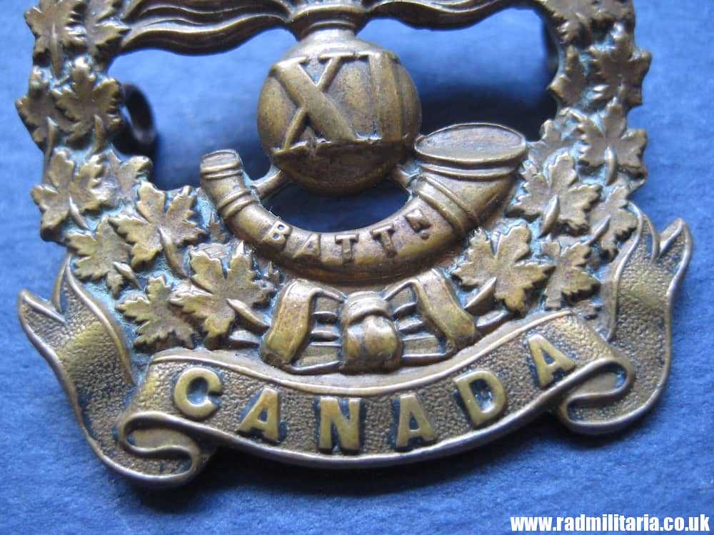 & WW1 original XI Battalion CANADA CAP BADGE, rare - genuine ! - Image 7