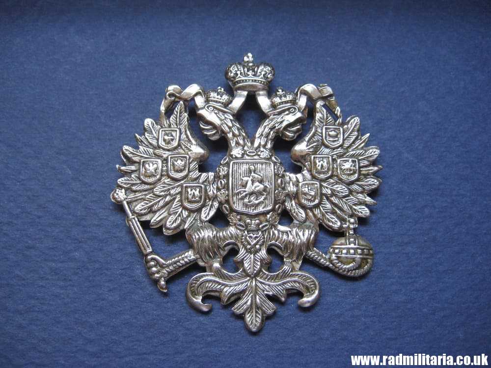 & pre WW1 original Imperial Russia EAGLE BADGE - cap Badge. - Image 2