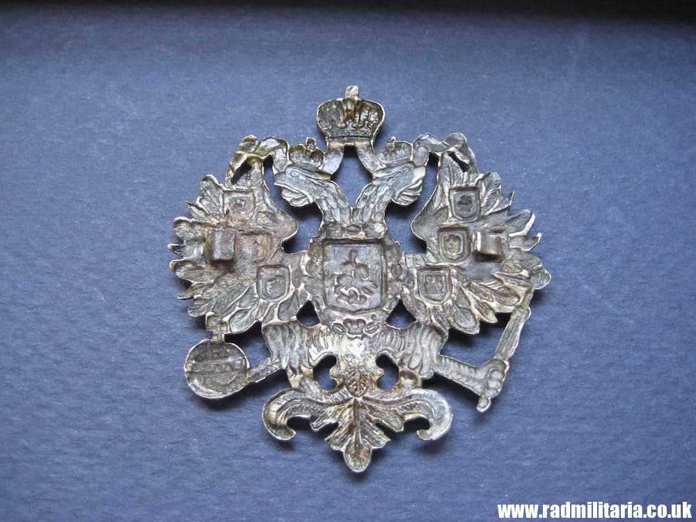 & pre WW1 original Imperial Russia EAGLE BADGE - cap Badge. - Image 3