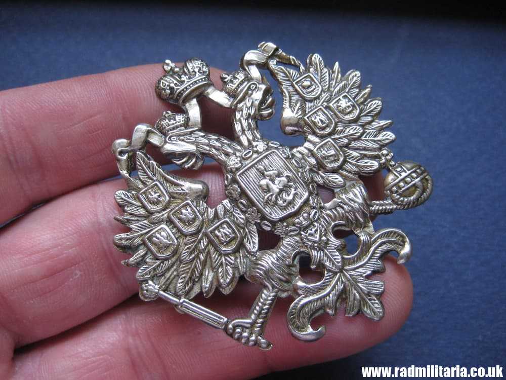 & pre WW1 original Imperial Russia EAGLE BADGE - cap Badge. - Image 4