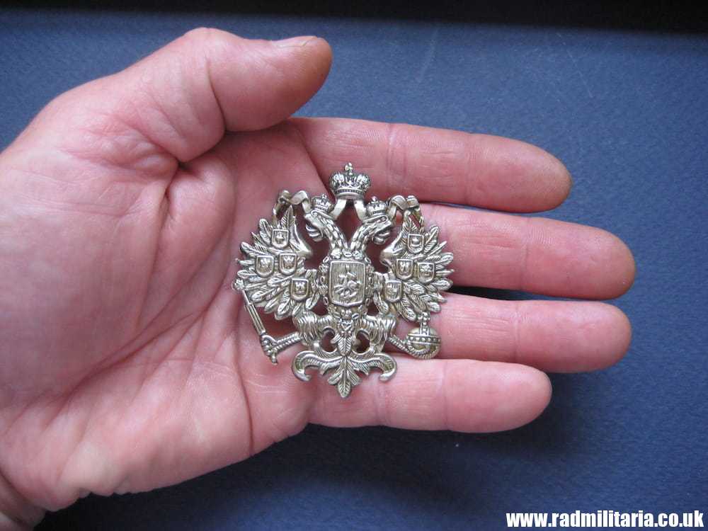 & pre WW1 original Imperial Russia EAGLE BADGE - cap Badge. - Image 5