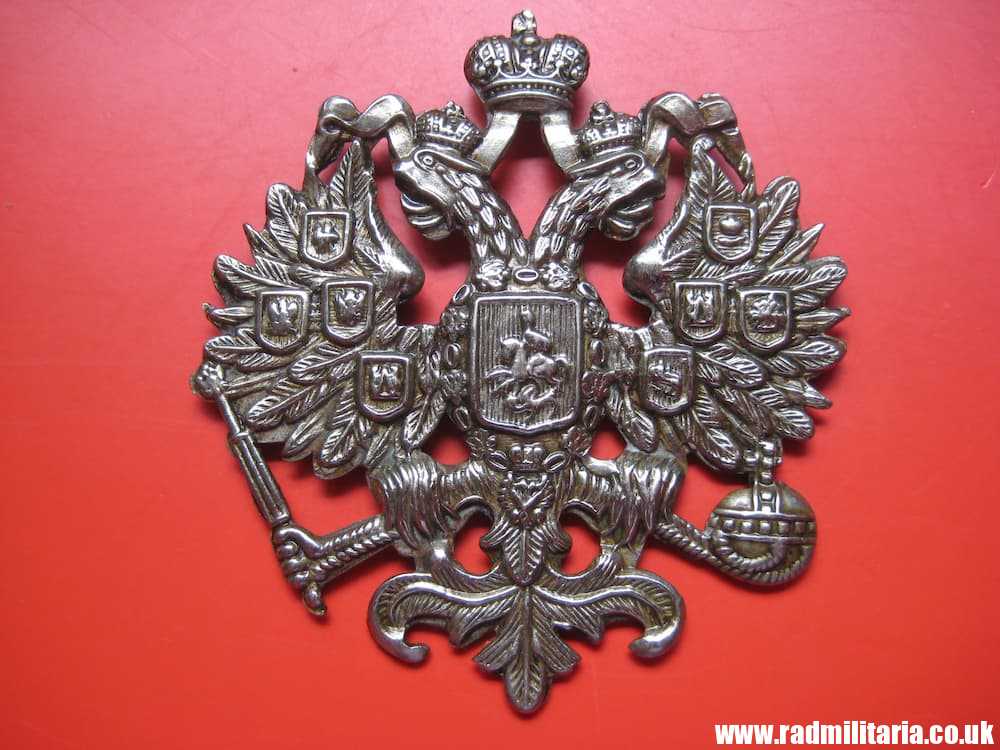 & pre WW1 original Imperial Russia EAGLE BADGE - cap Badge. - Image 8