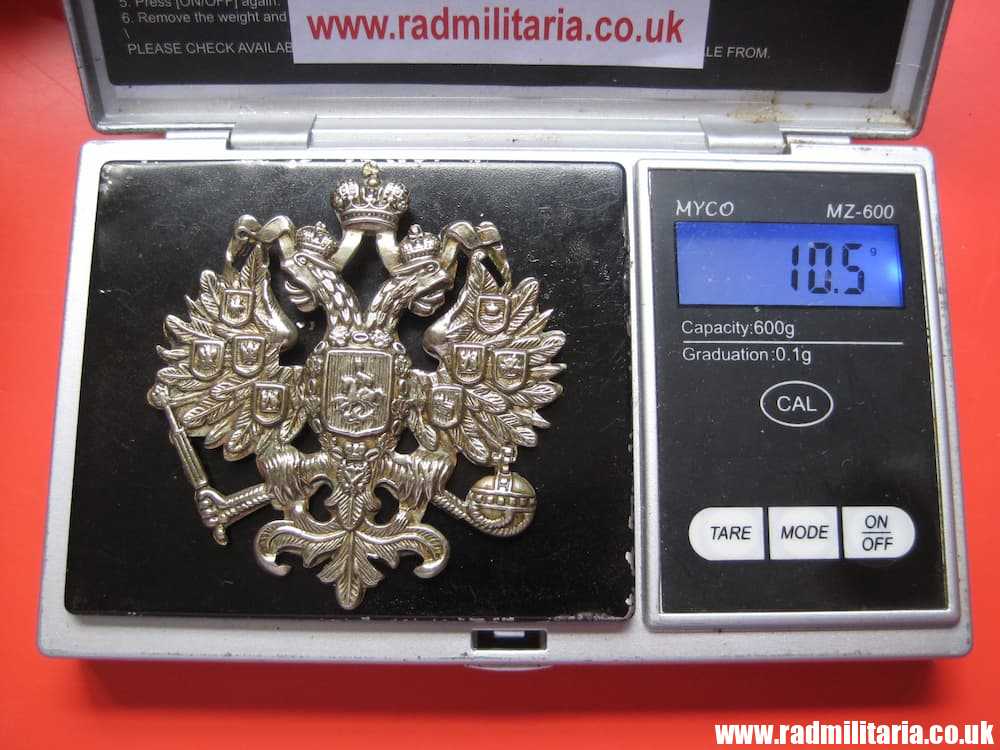 & pre WW1 original Imperial Russia EAGLE BADGE - cap Badge. - Image 7