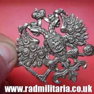 & pre WW1 original Imperial Russia EAGLE BADGE - cap Badge.