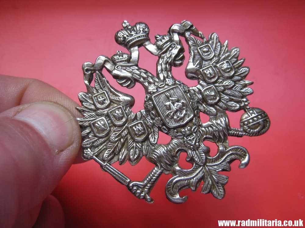 & pre WW1 original Imperial Russia EAGLE BADGE - cap Badge.