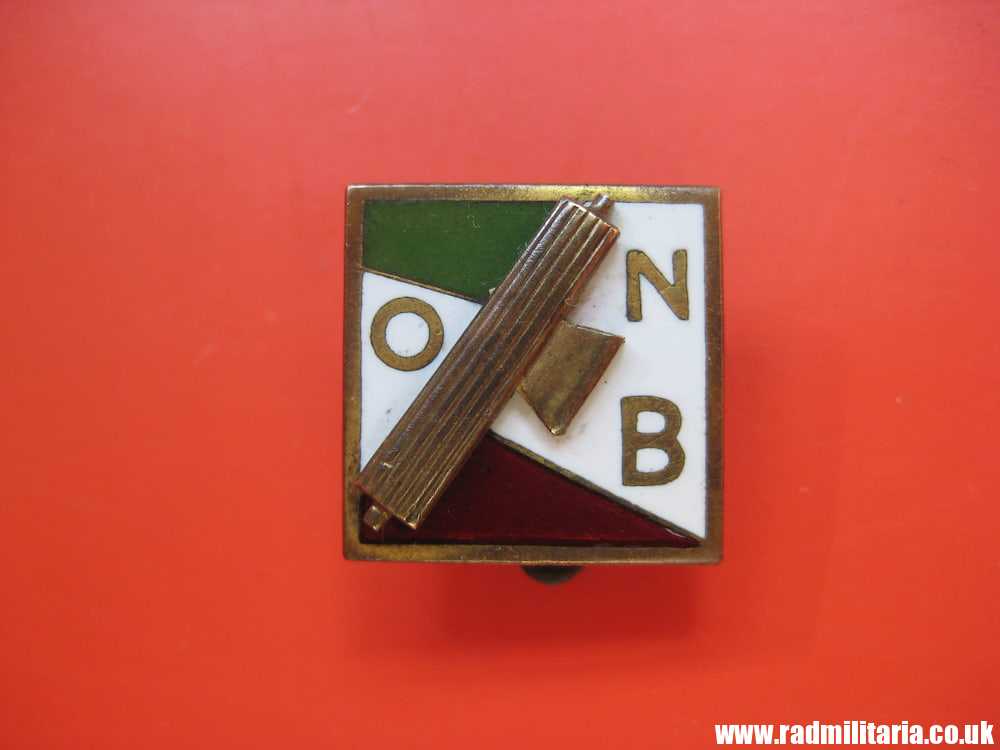 & WW2 original ITALIAN YOUTH Fascist ENAMEL BADGE - ONB: Opera Nationale Balilla, maker: S. Johnson Milano - Image 2