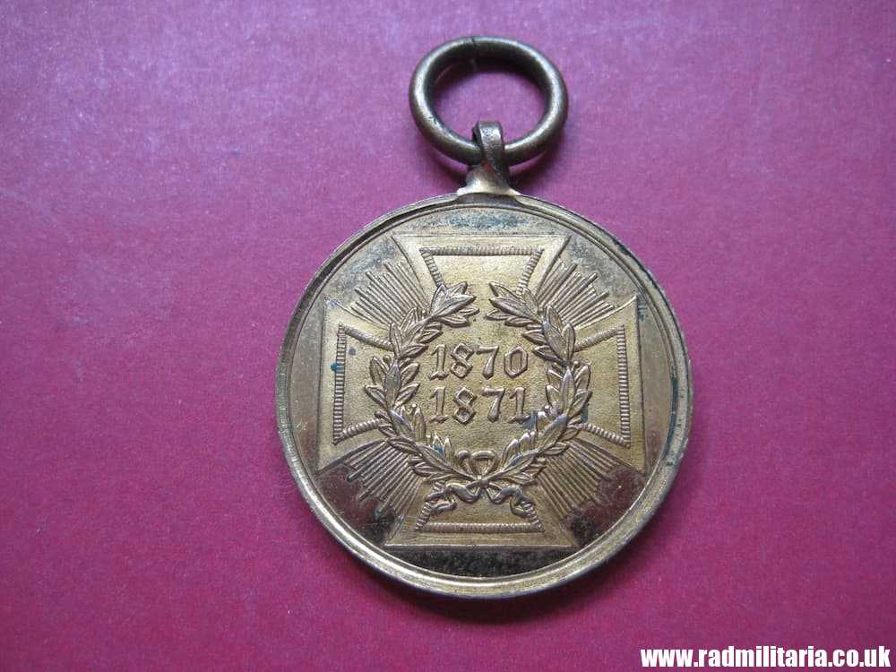 & pre WW1 German gilded MEDAL - Kriegsdenkmunze 1870 - 1871, Prussian Campaign Medal 1870 - 71. - Image 10