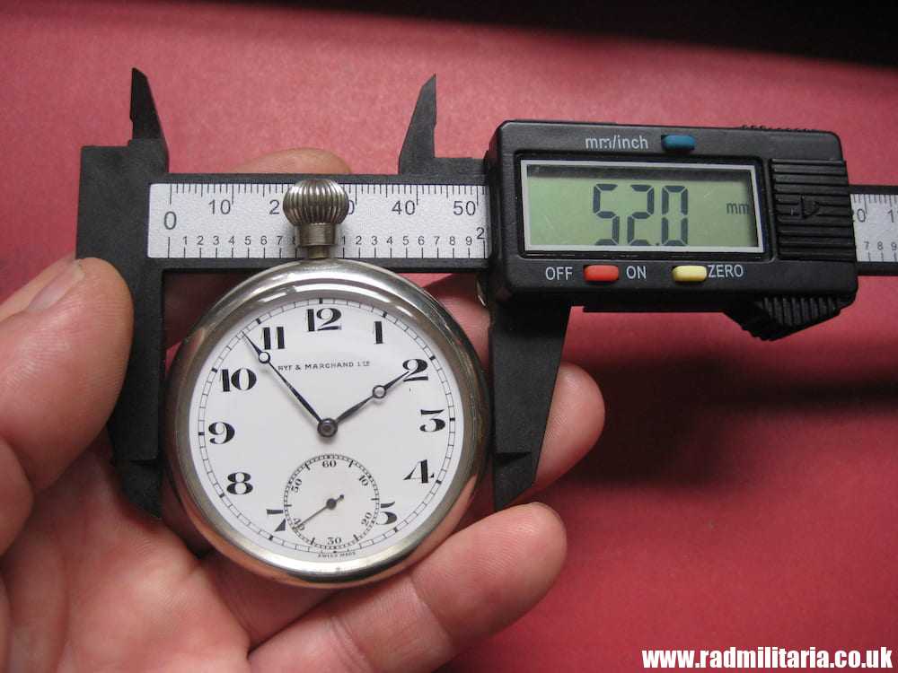 & WW1 British military POCKET WATCH working order: RYF & MARCHAND Ltd B26985 /I\ genuine ! - Image 6