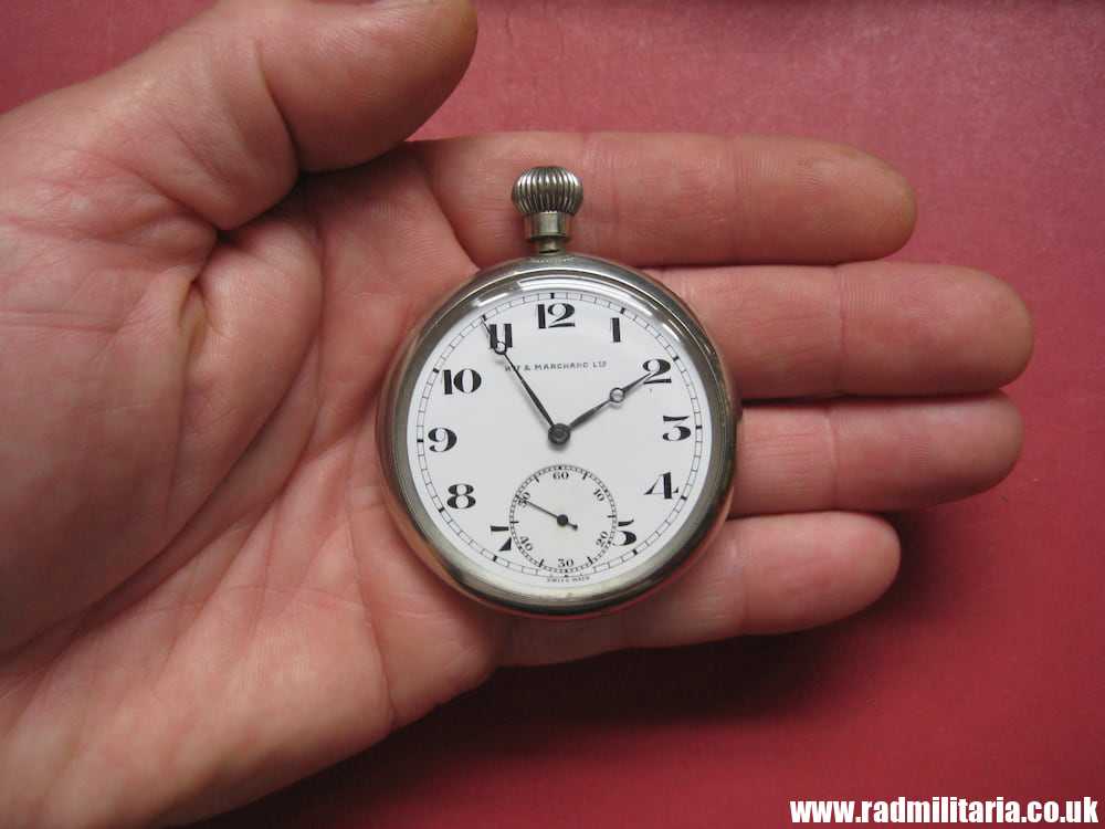 & WW1 British military POCKET WATCH working order: RYF & MARCHAND Ltd B26985 /I\ genuine !