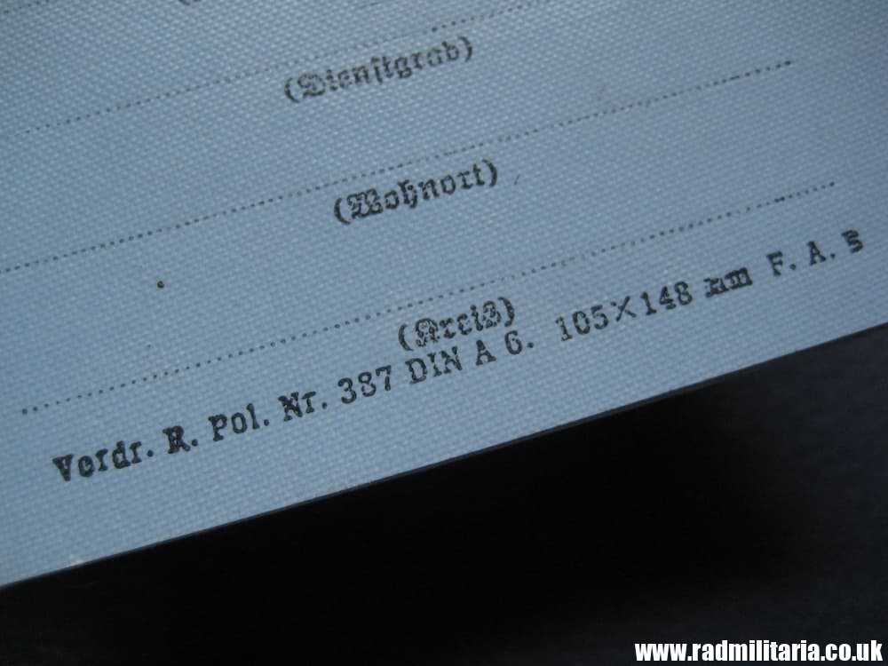 & WW2 genuine German DIENSTAUSWEIS DOCUMENT waterproof paper. Blanc never used. - Image 3