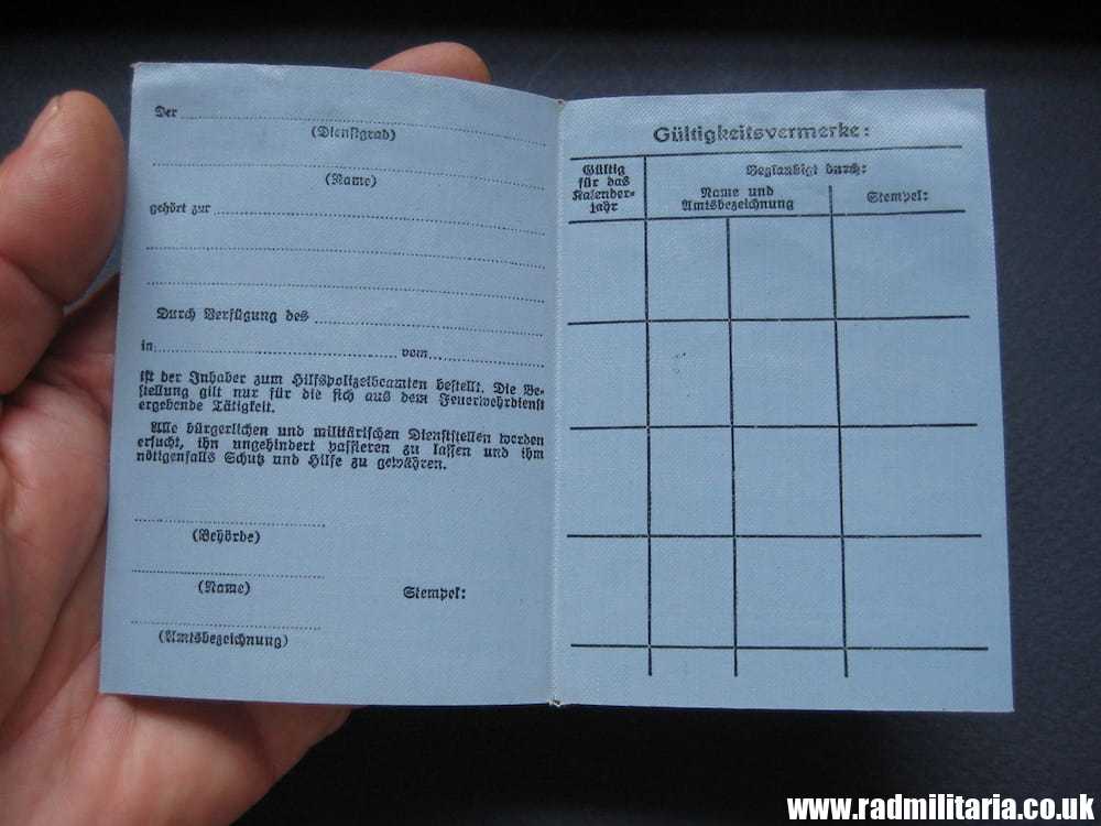 & WW2 genuine German DIENSTAUSWEIS DOCUMENT waterproof paper. Blanc never used. - Image 5