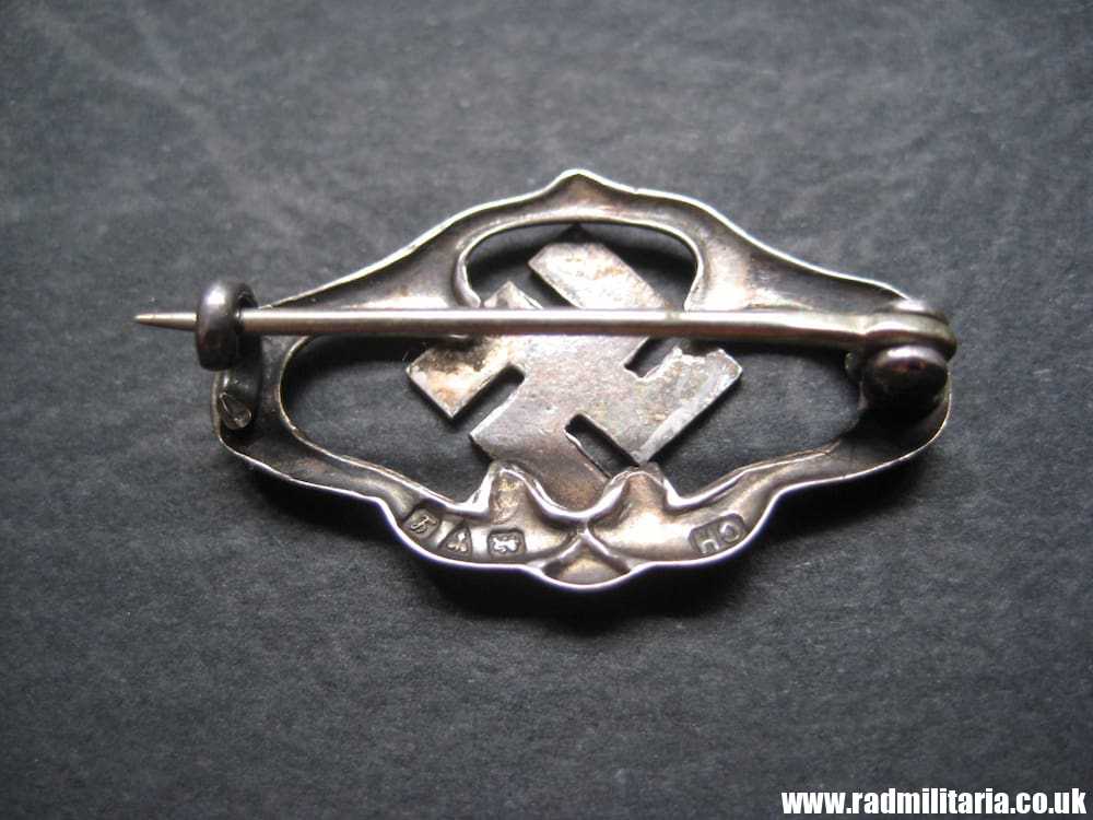 & original solid silver BROCHE BADGE with swastika - British silver marks. - Image 11