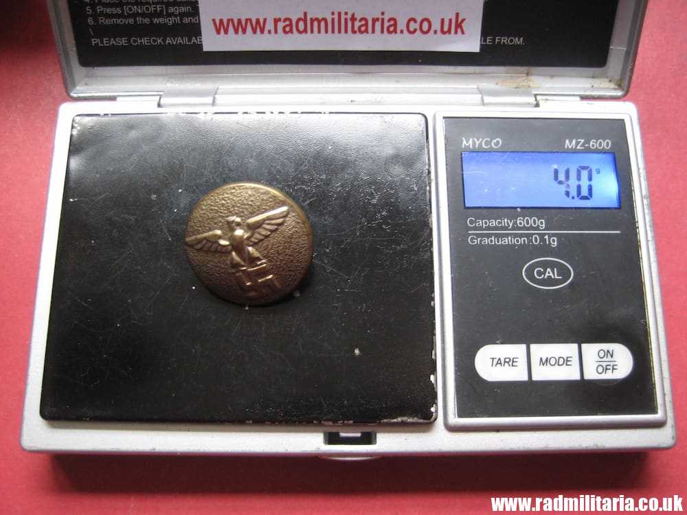 & WW2 German NSDAP BUTTON large size, marked: RZM M5/249, very good condition. - Image 10