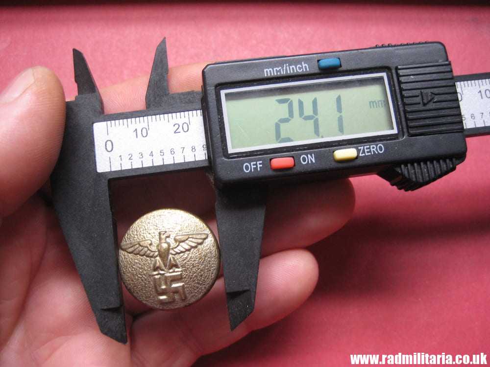 & WW2 German NSDAP BUTTON large size, marked: RZM M5/249, very good condition. - Image 11