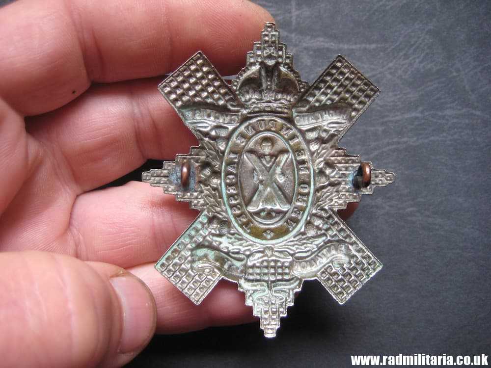 & WW1 or WW2 Scottish badge: HIGHLAND CYCLIST BATTALION T.F. - original Cap Badge - Image 3