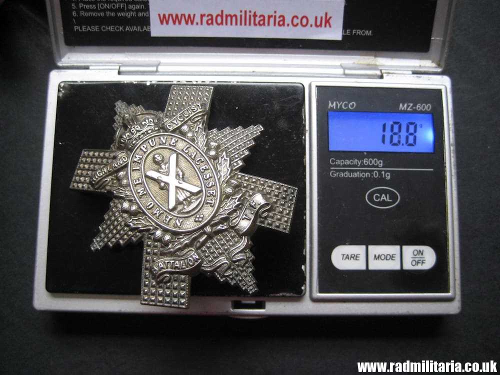 & WW1 or WW2 Scottish badge: HIGHLAND CYCLIST BATTALION T.F. - original Cap Badge - Image 8